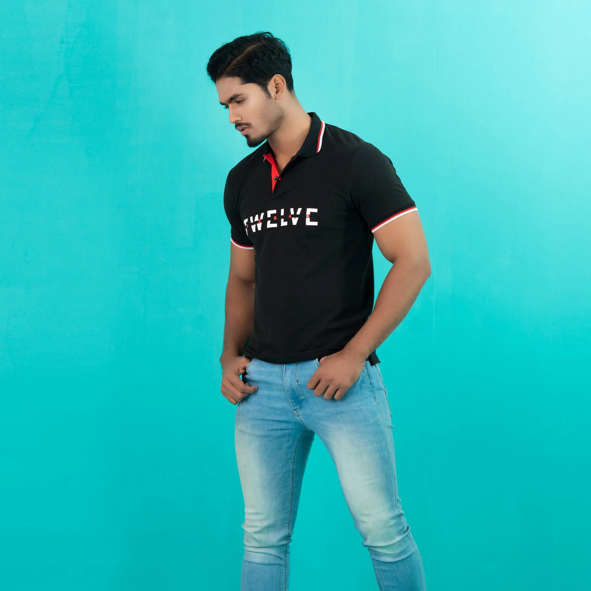 Mens Black Polo