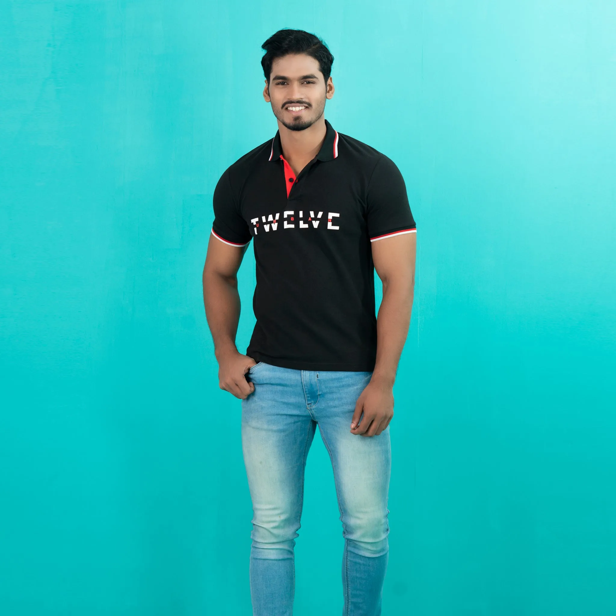 Mens Black Polo