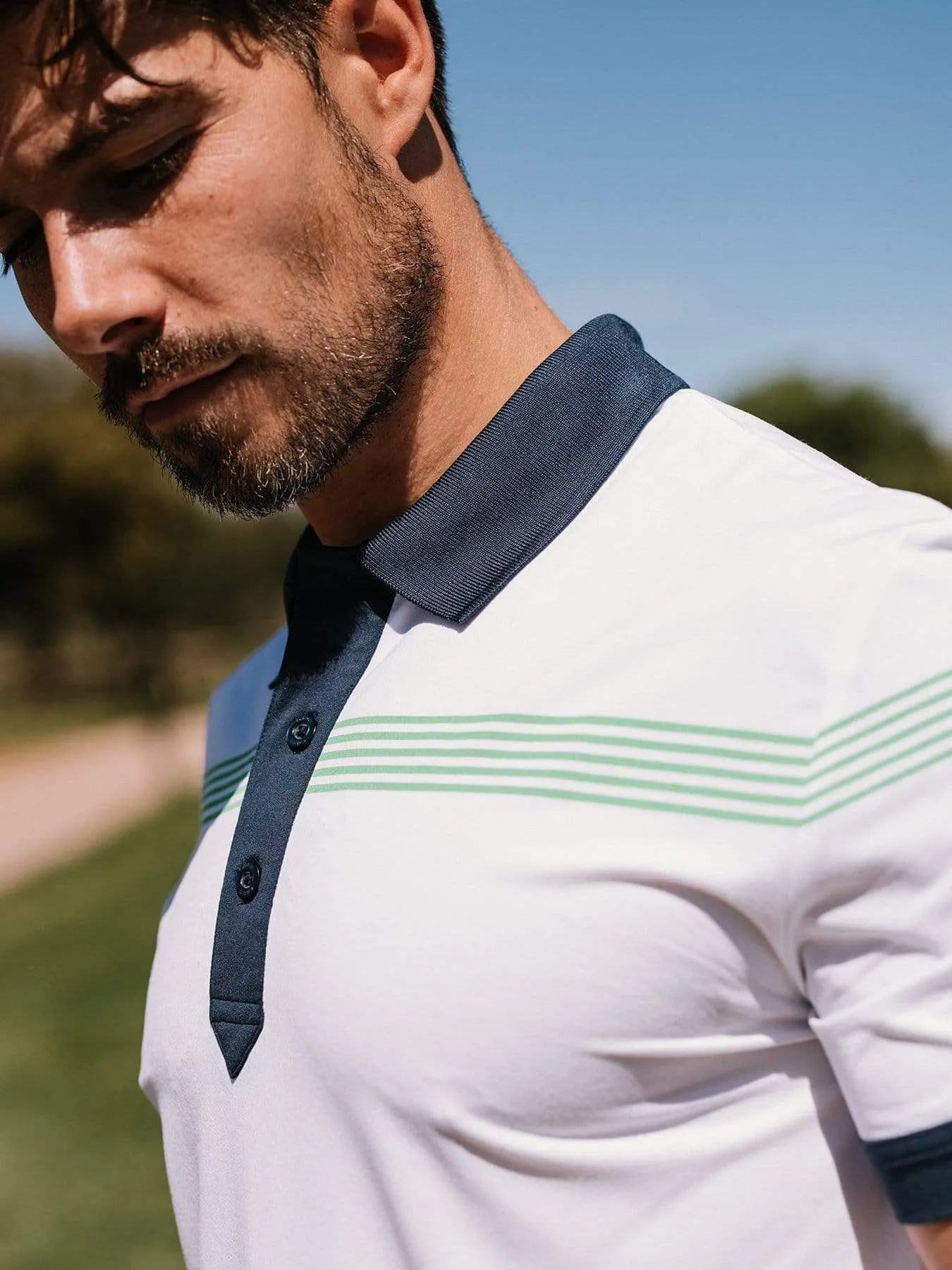 Mens Callaway X Linear Print Polo