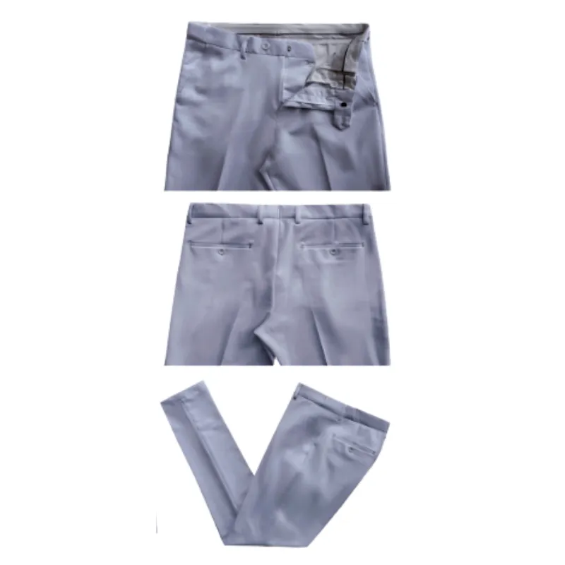 Men's Cotton-Stretch Fashion Suit Silver S9010
