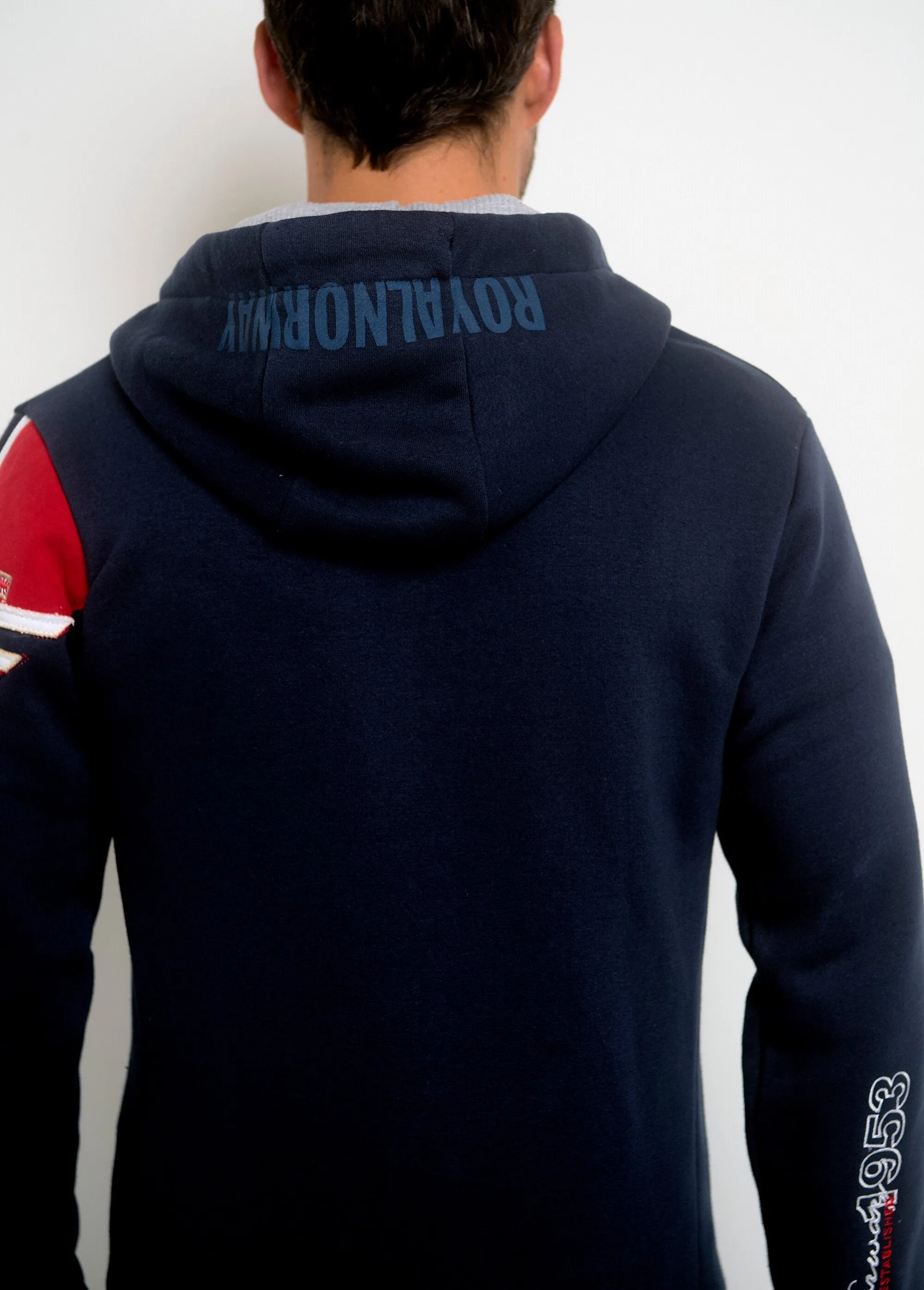 Men's hoodie with inscriptions