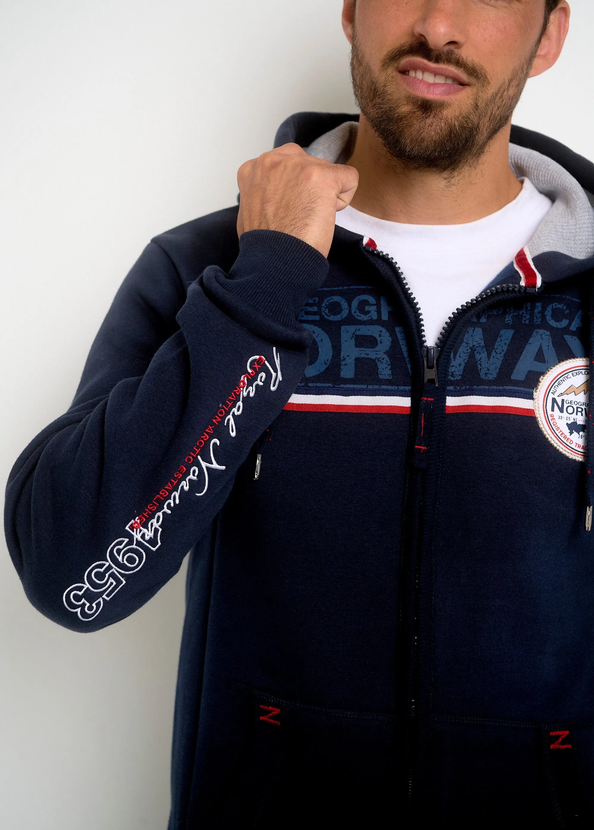 Men's hoodie with inscriptions