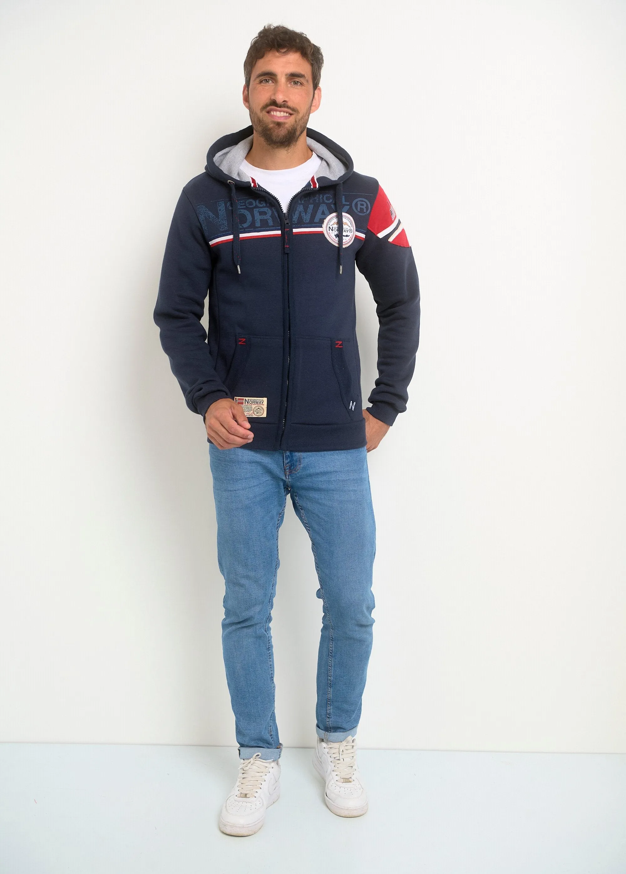 Men's hoodie with inscriptions