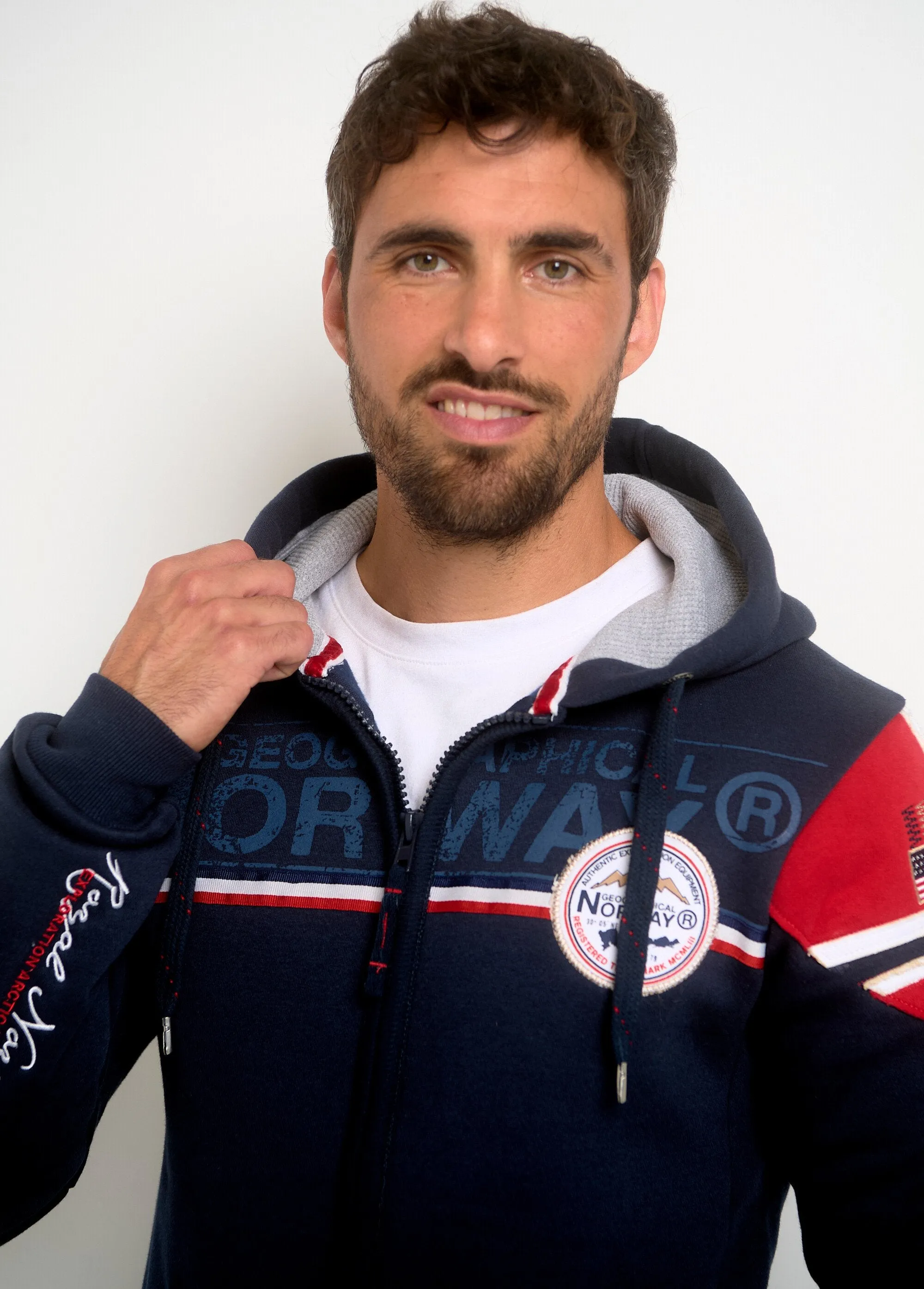 Men's hoodie with inscriptions