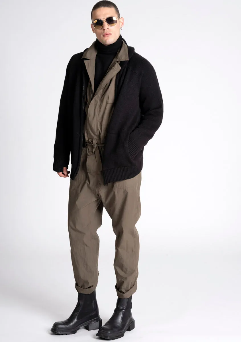 Mens Lofty Cashmere Hooded Cardigan