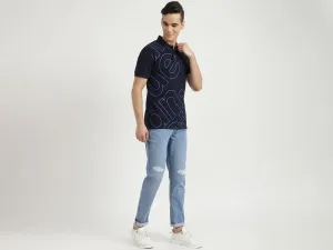 Mens Short Sleeve Printed Polo T-Shirt