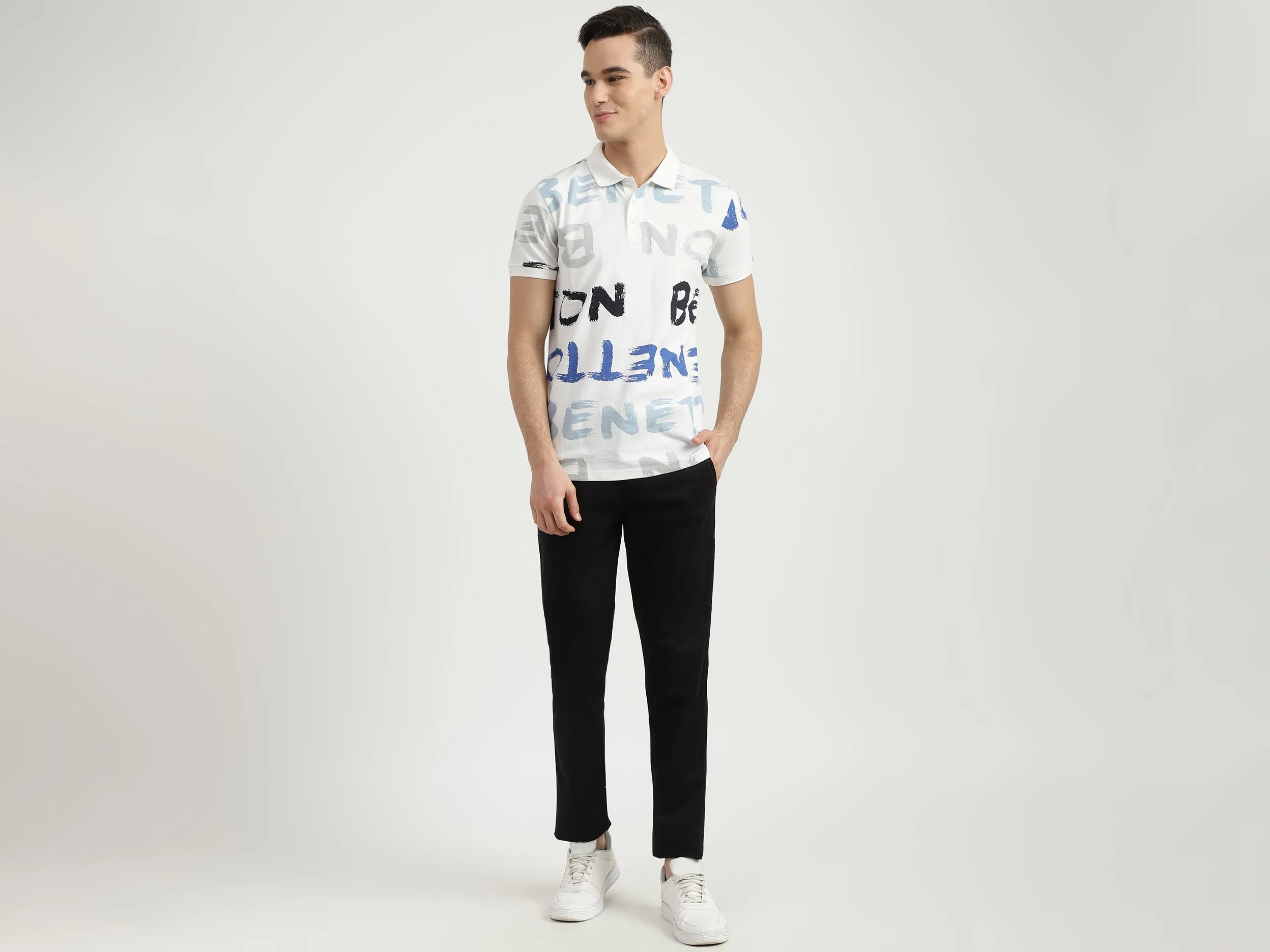 Mens Short Sleeve Printed Polo