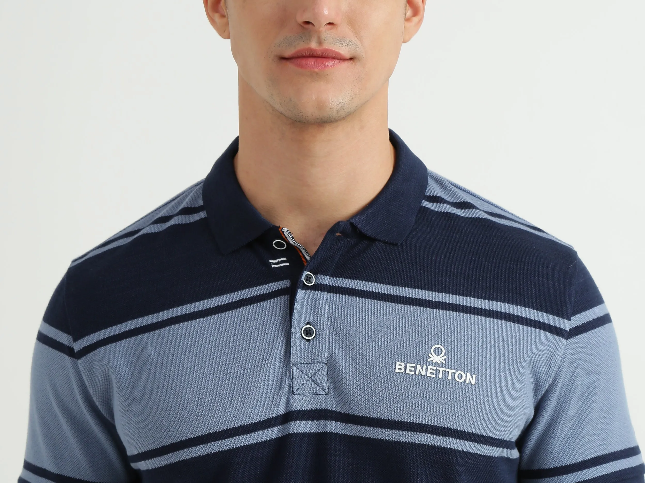 Mens Short Sleeve Stripe Polo T-Shirt