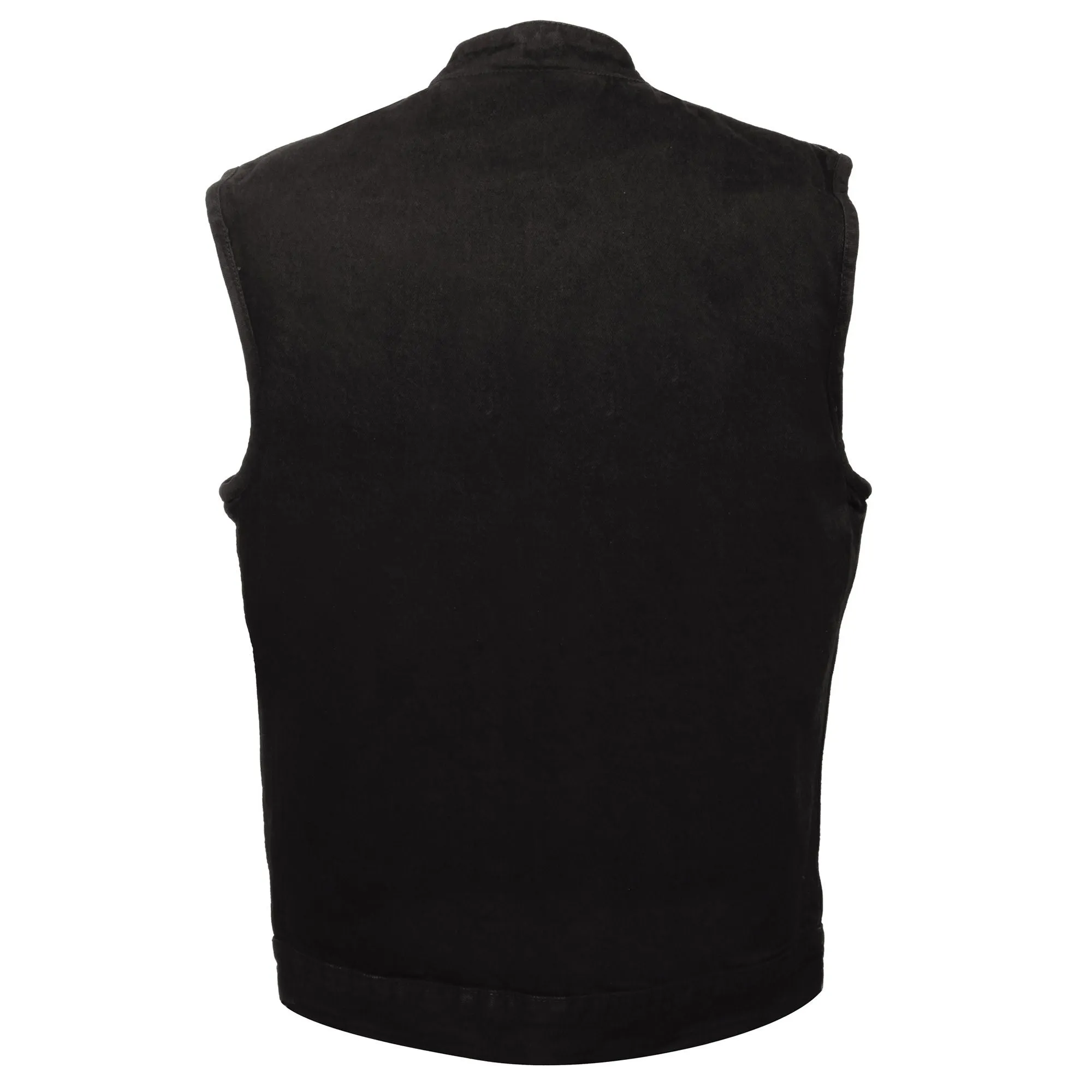 Men's Snap Front Denim Club Vest w/ Gun Pocket