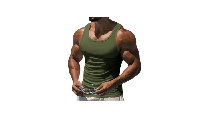 Men's Solid Colour I-Shaped Fitness Training Vest