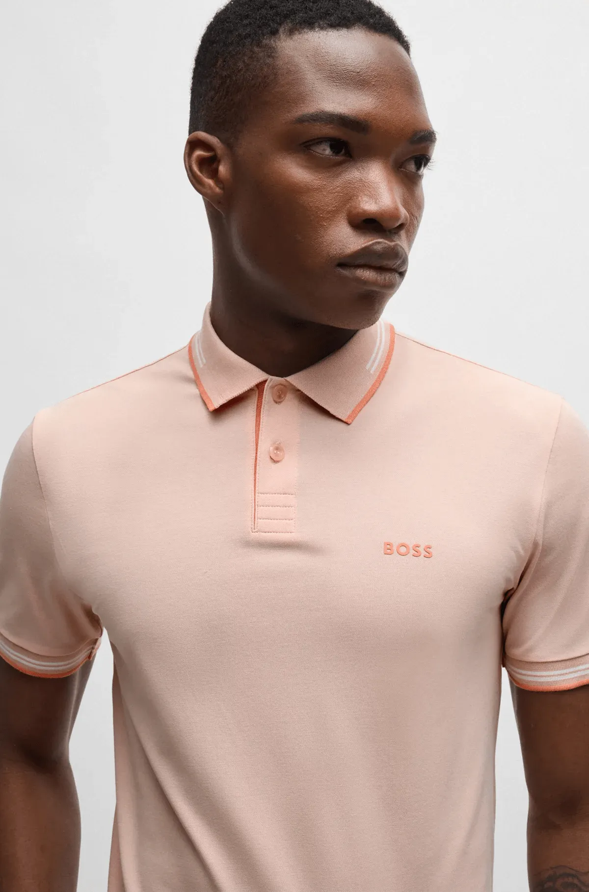 Men's Stretch Cotton Slim Fit Polo Shirt With Branding