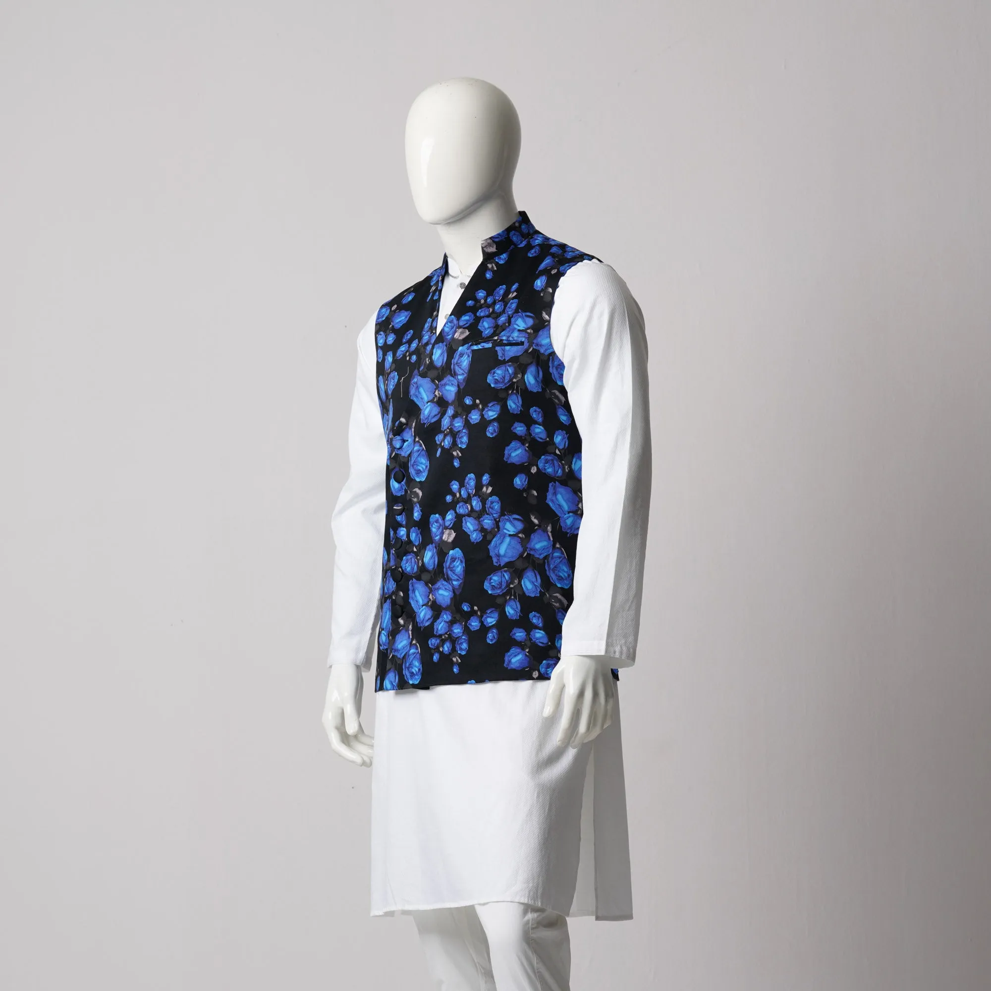 Mens Vest-Black Blue