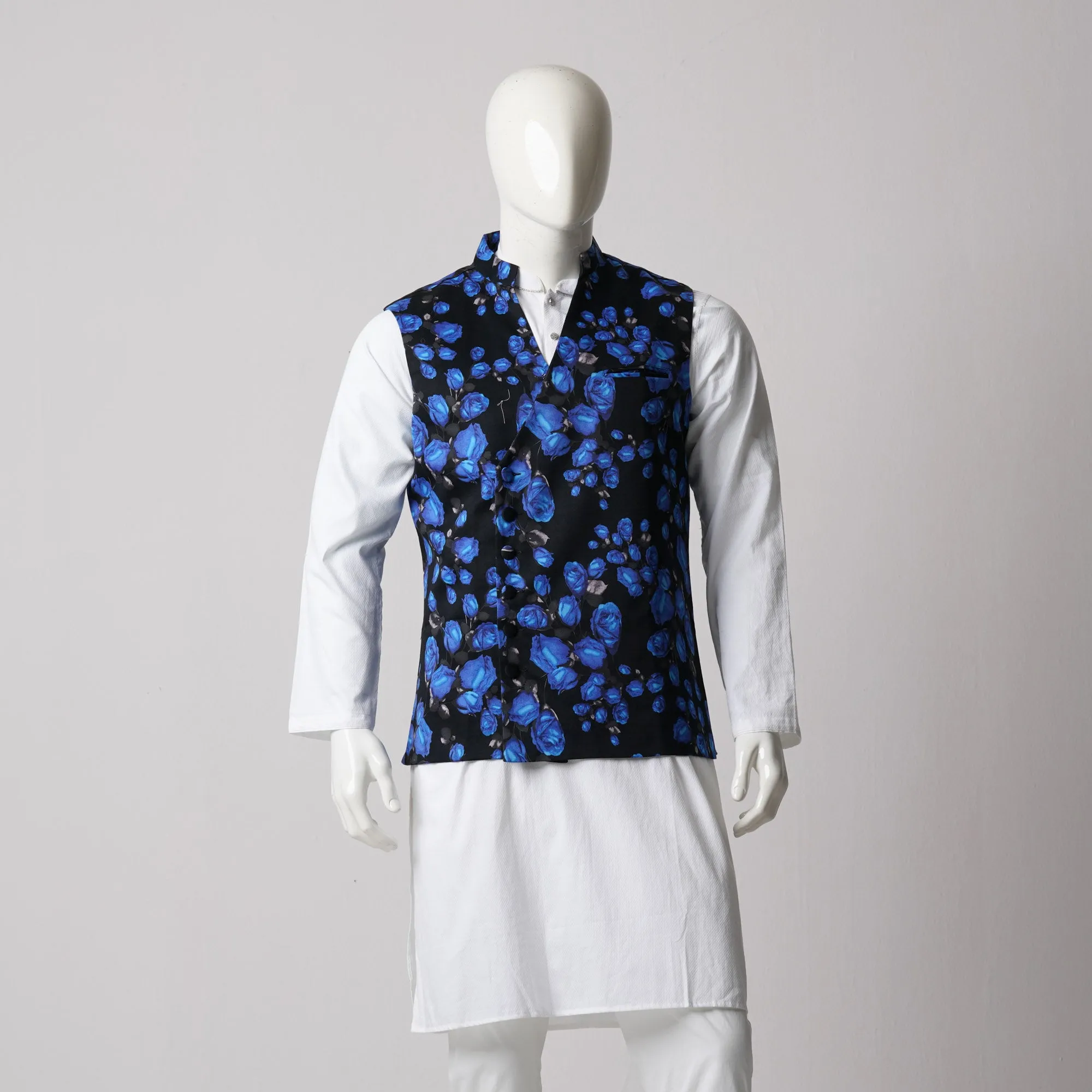 Mens Vest-Black Blue