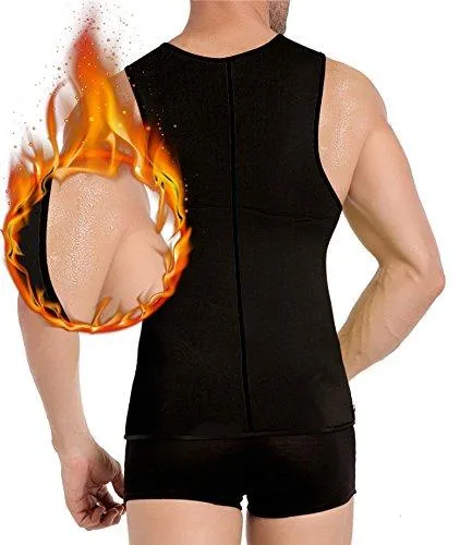 Men's Waist Training Zippered Sauna Vest - Burn Fat & Tone Up Fast!