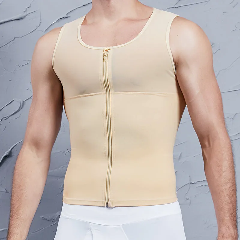 Men's Zip Front Compression Tank Top