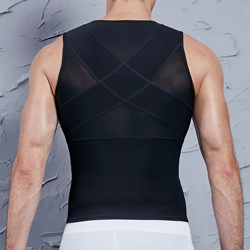 Men's Zip Front Compression Tank Top