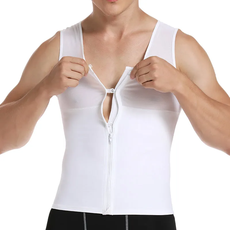 Men's Zip Front Compression Tank Top
