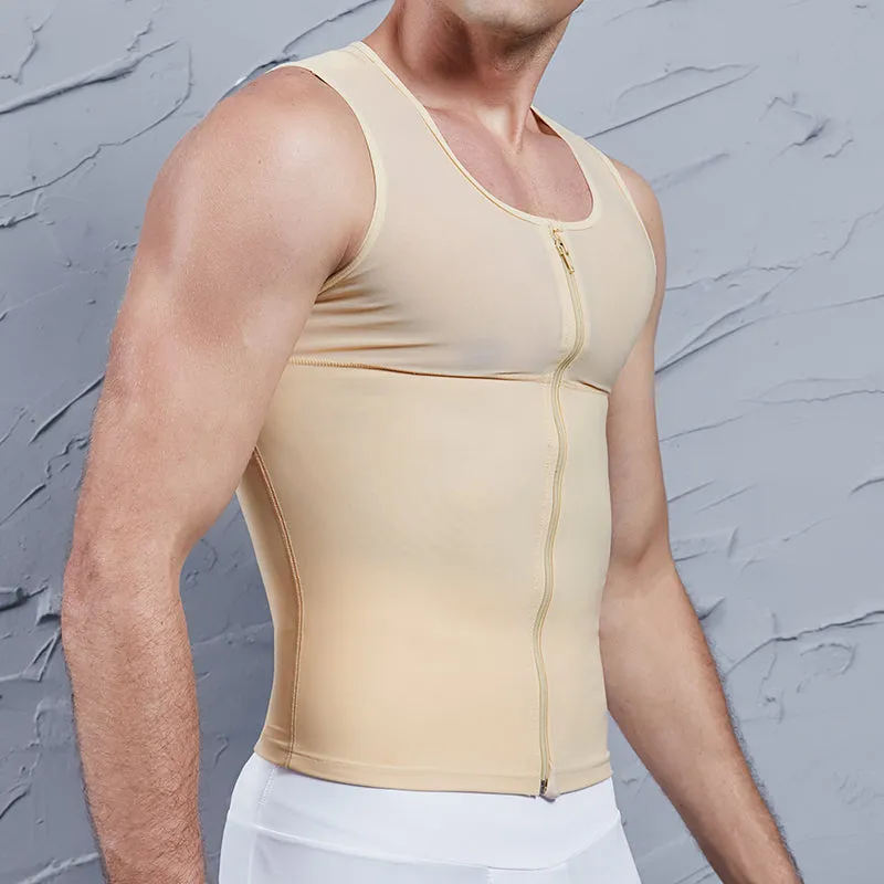 Men's Zip Front Compression Tank Top