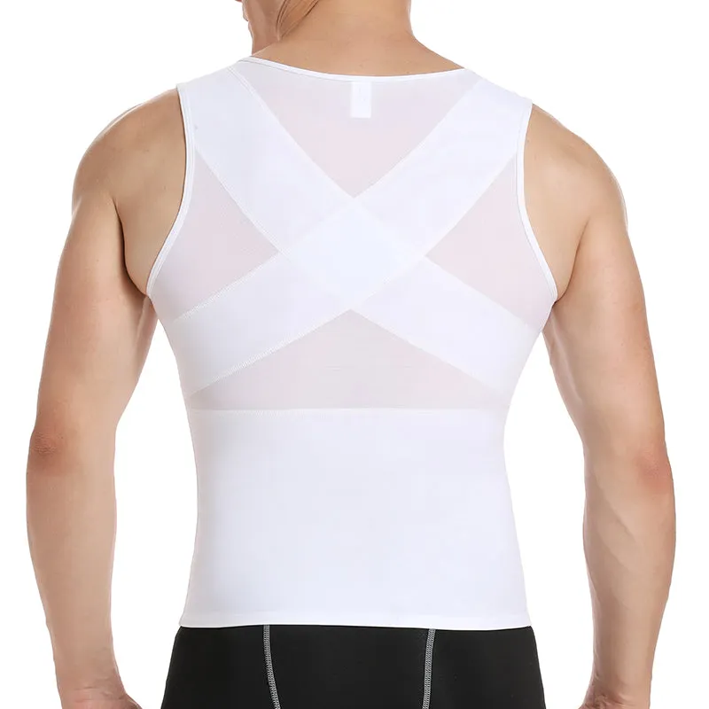 Men's Zip Front Compression Tank Top