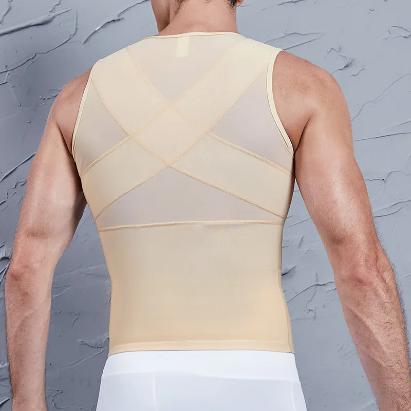 Men's Zip Front Compression Tank Top