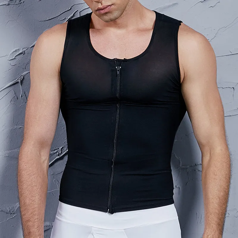 Men's Zip Front Compression Tank Top