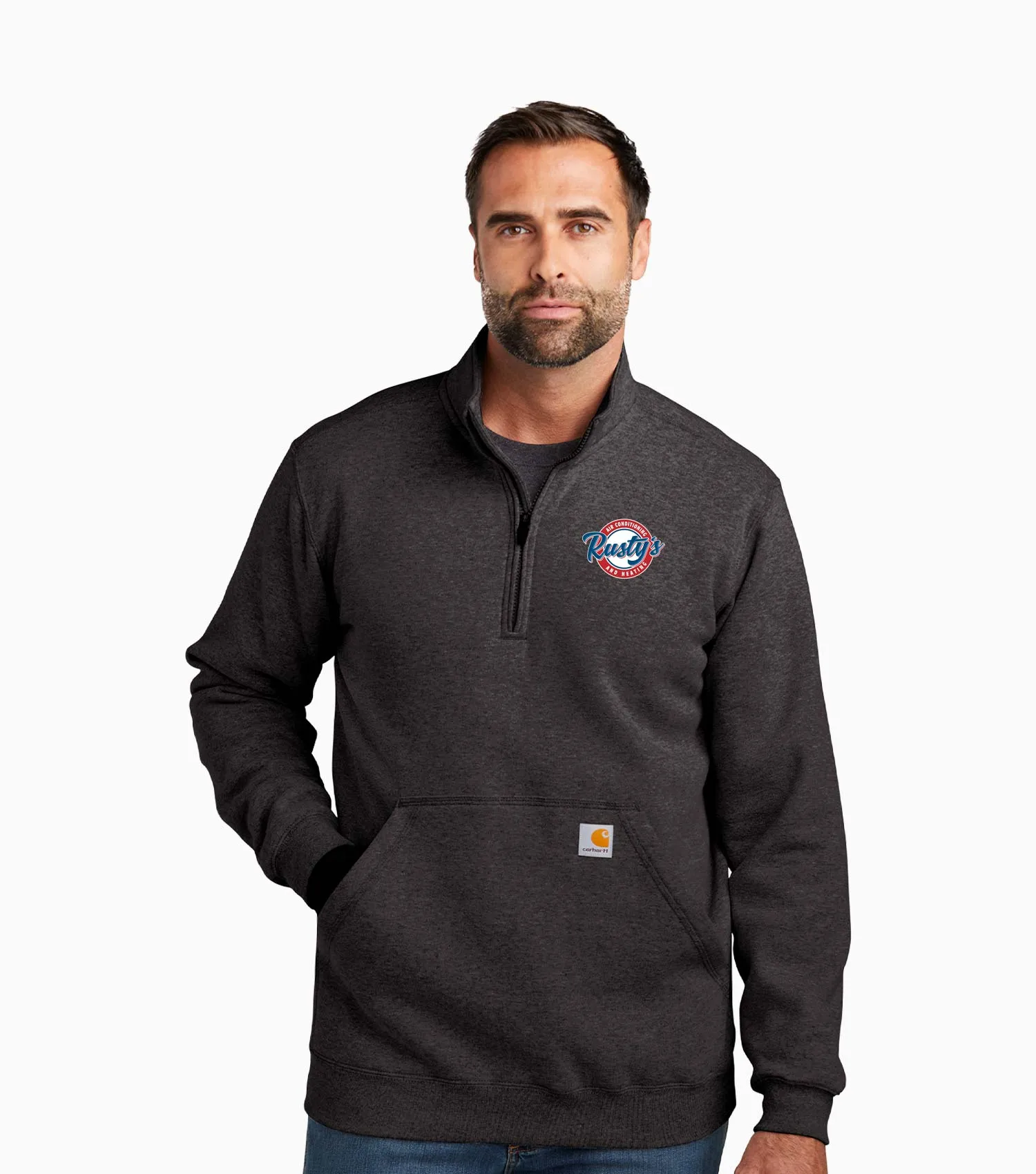 Midweight 1/4-Zip Mock Neck Sweatshirt