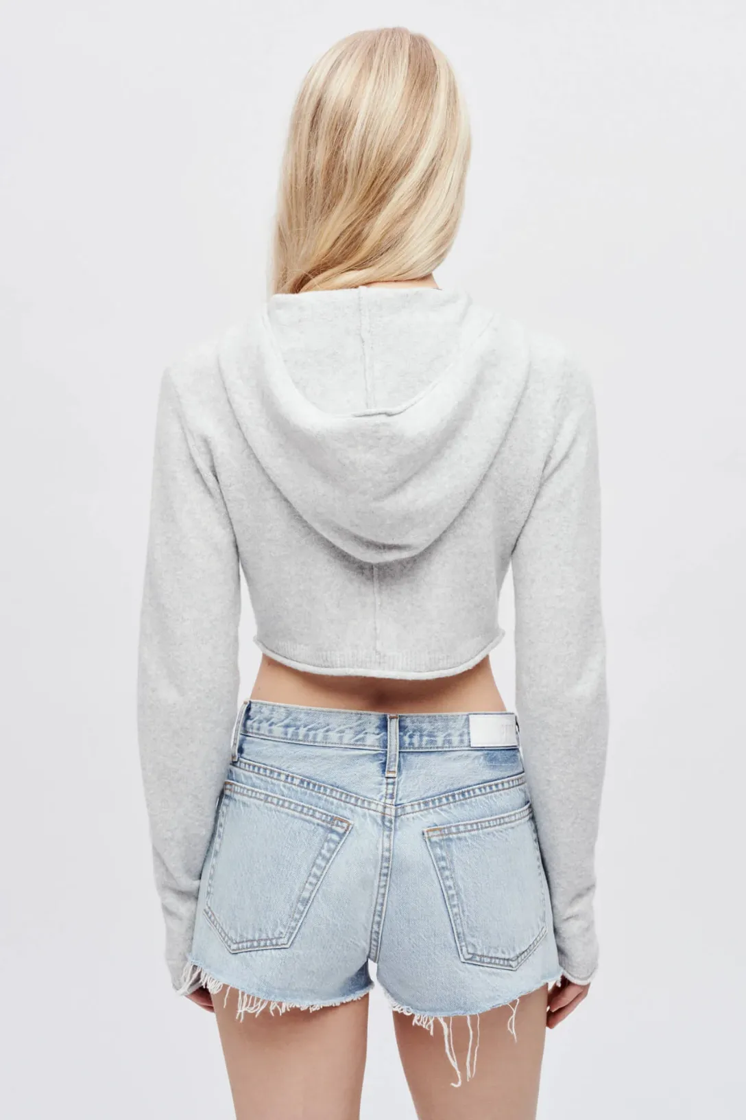 Mini Knit Hoodie | Light Grey