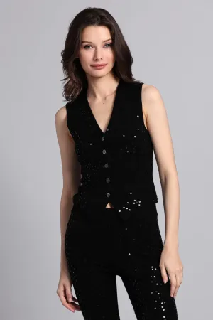 Minnie Rose Sequin Vest