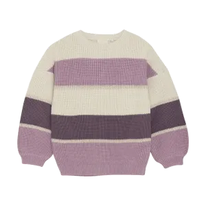 Minymo Sweater - Purple Stripe
