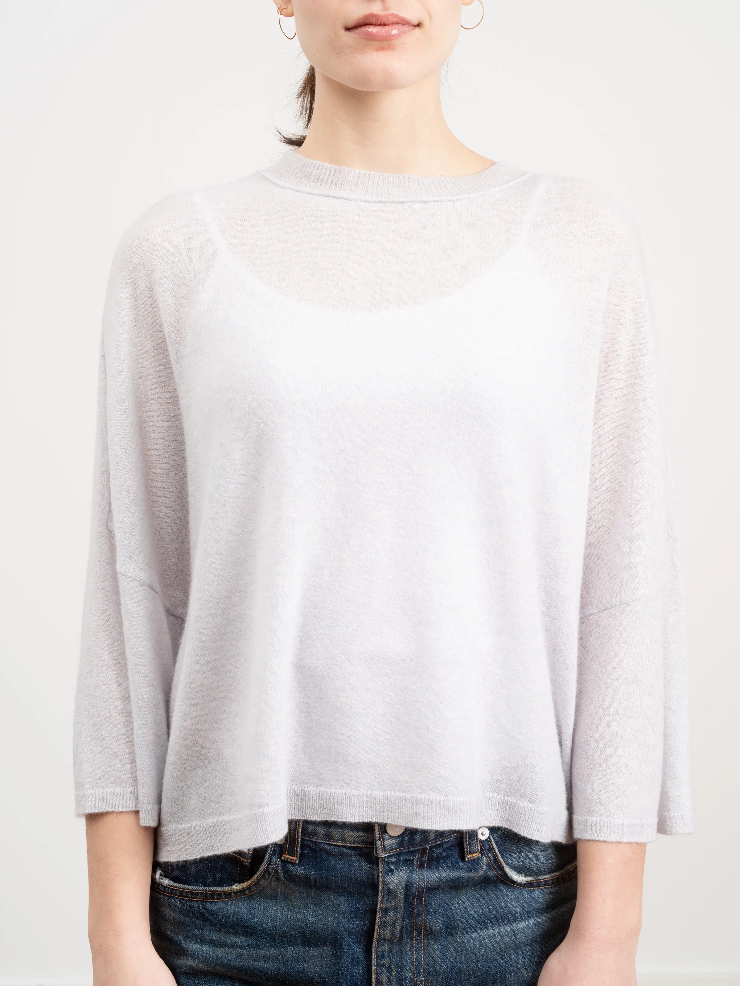mixed crewneck pullover