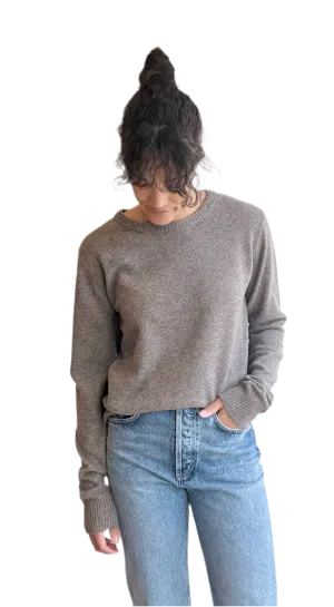 Mocha cashmere MEG pullover sweater