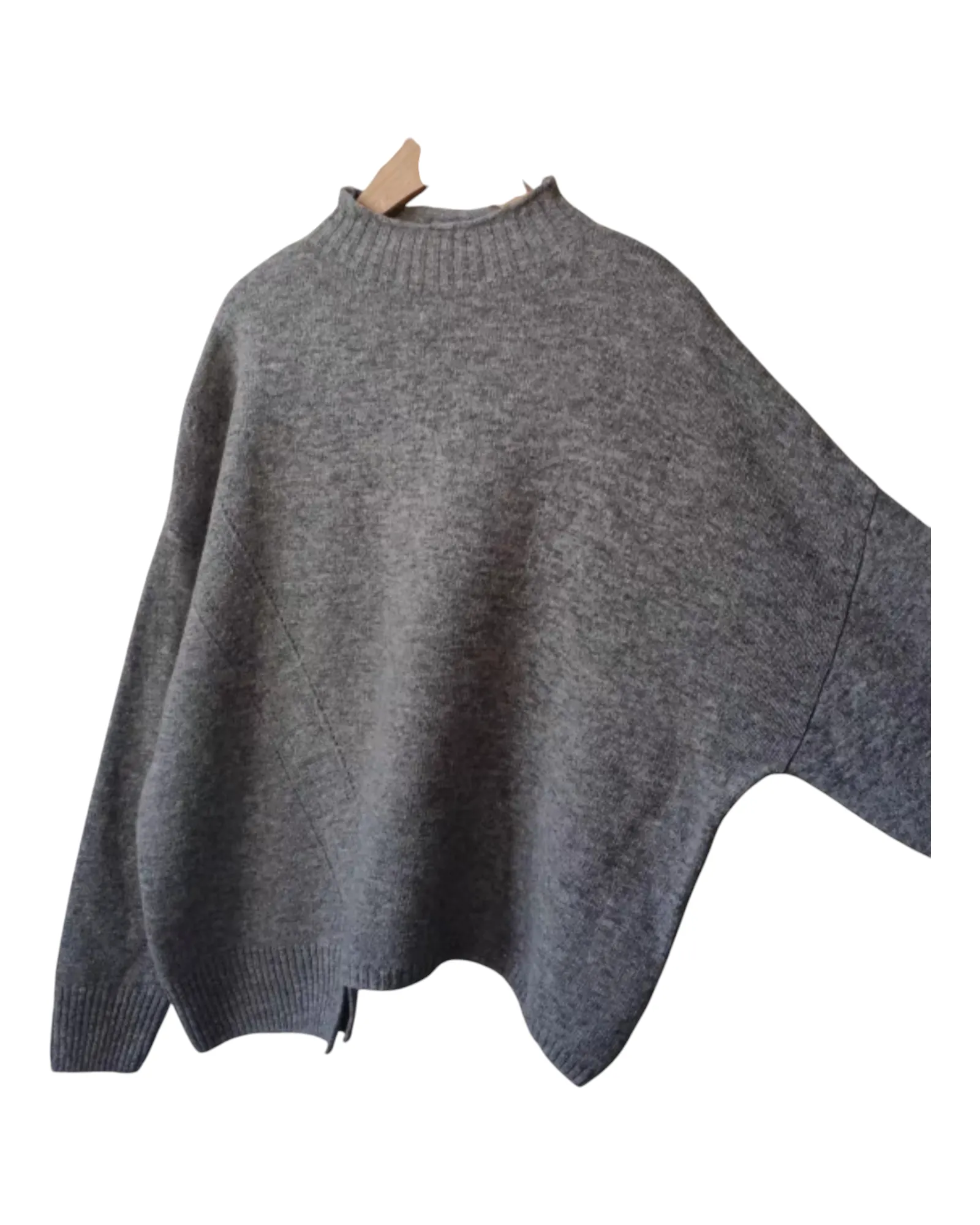 Mock-Neck Cozy Cashmere Sweater