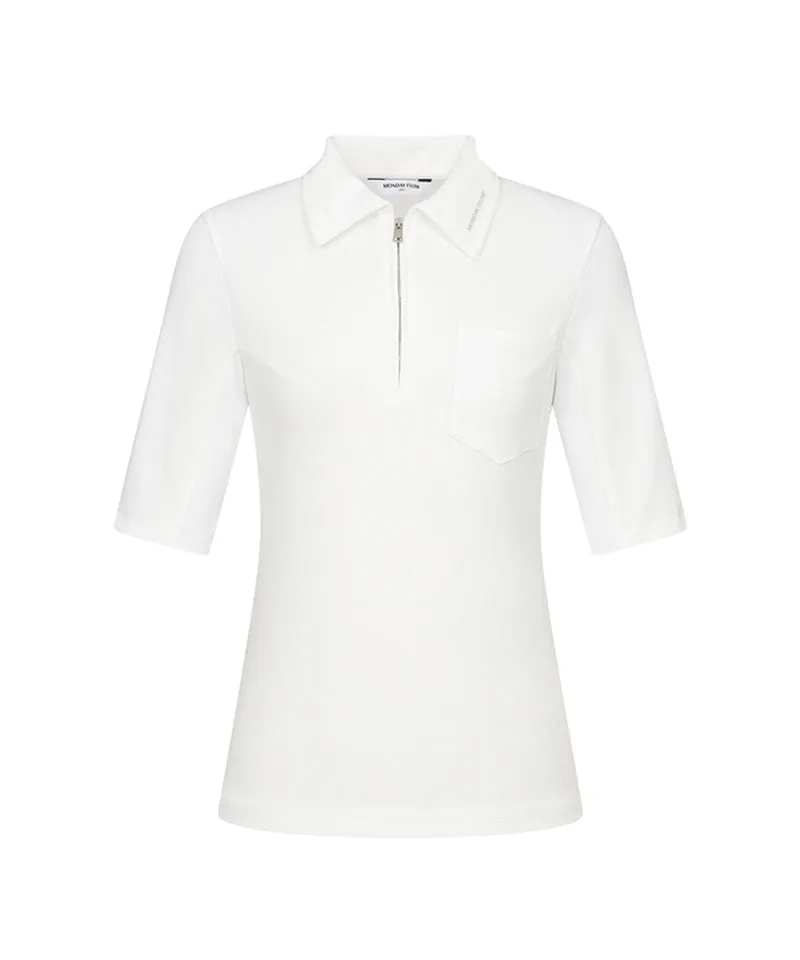 Monday Flow Essential Half Sleeve Top - White