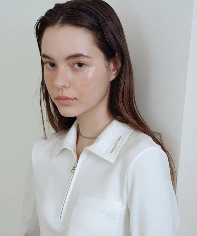 Monday Flow Essential Half Sleeve Top - White