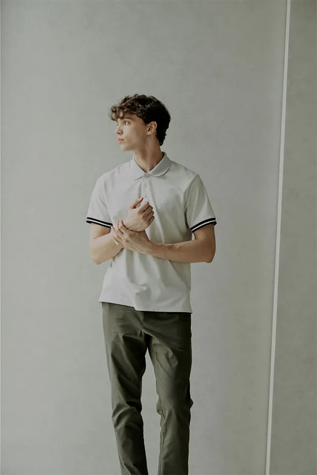 Monday Flow Men's Pique Top - Oatmeal