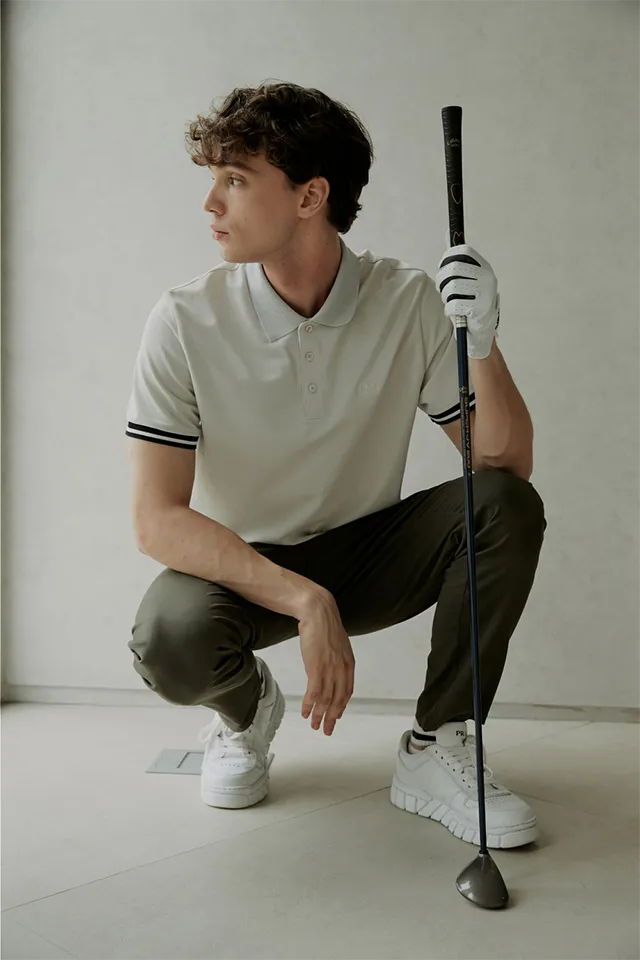 Monday Flow Men's Pique Top - Oatmeal