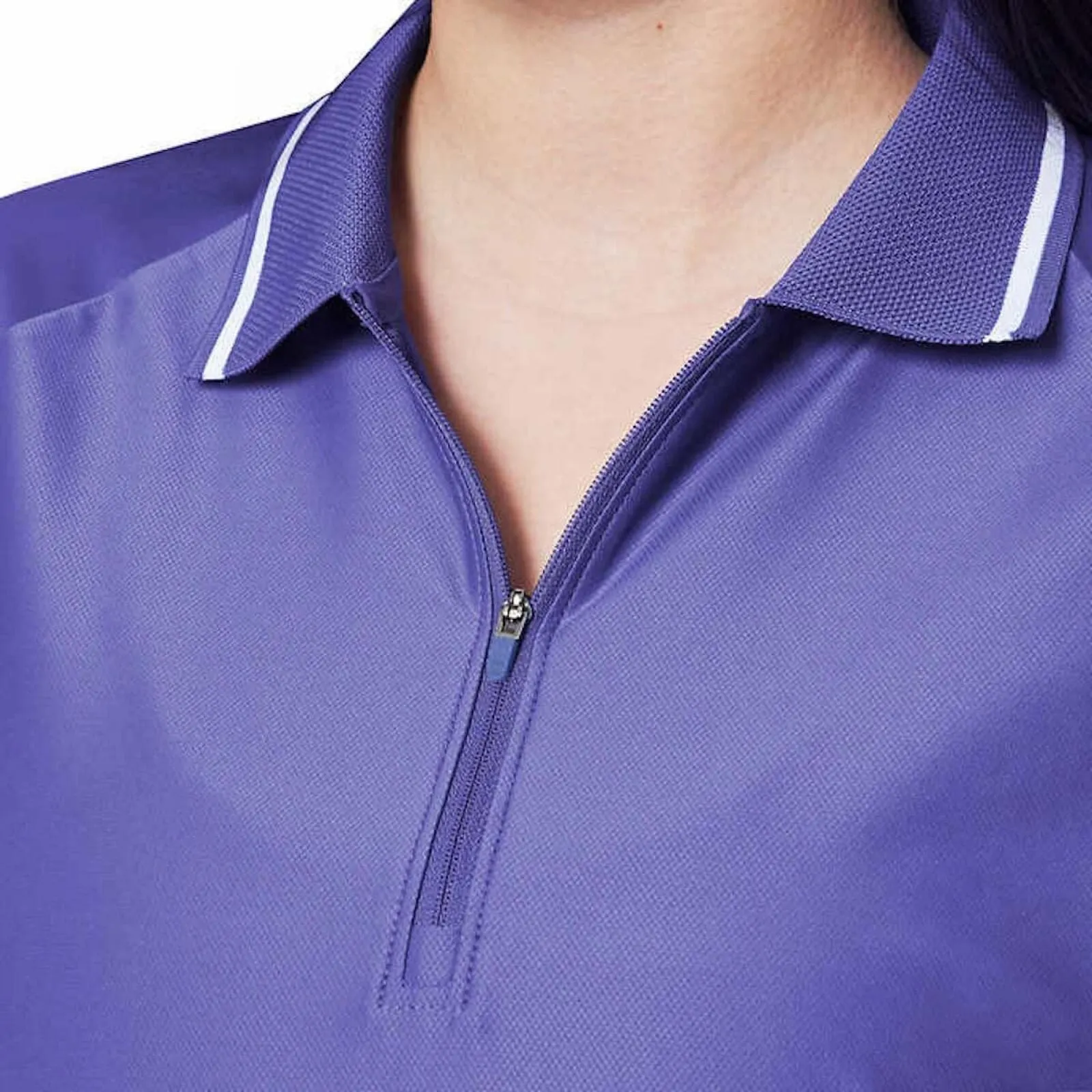 Mondetta Womens Active 1/4-Zip Short Sleeve Mesh Polo Shirt 1751752