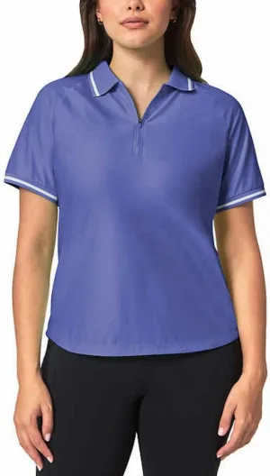 Mondetta Womens Active 1/4-Zip Short Sleeve Mesh Polo Shirt 1751752