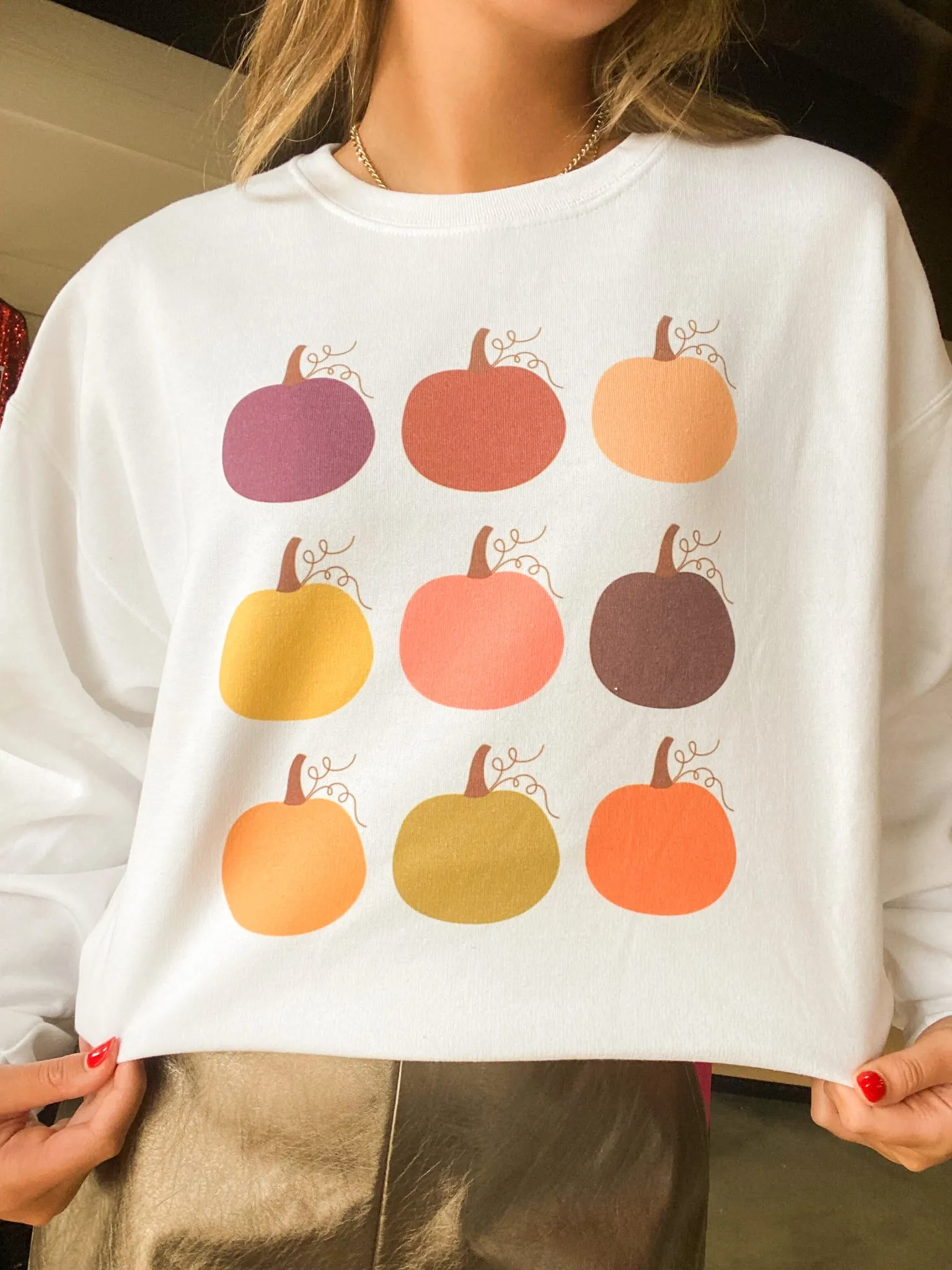 Multicolor Pumpkin Graphic Sweatshirt