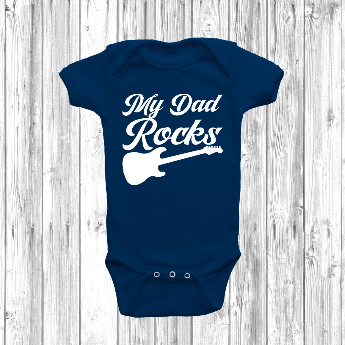 My Dad Rocks Baby Grow