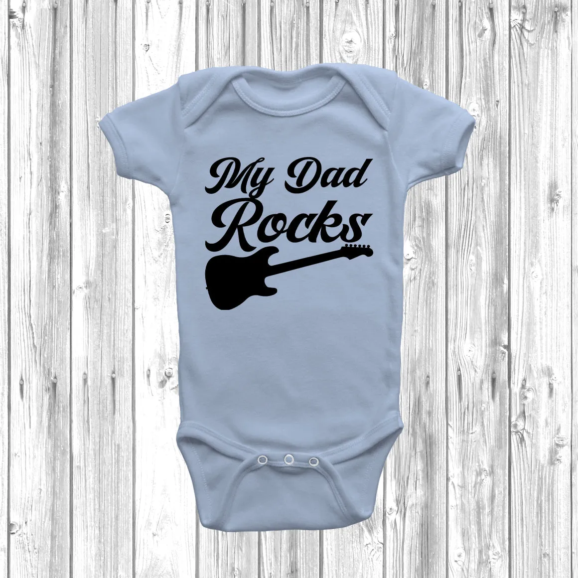 My Dad Rocks Baby Grow