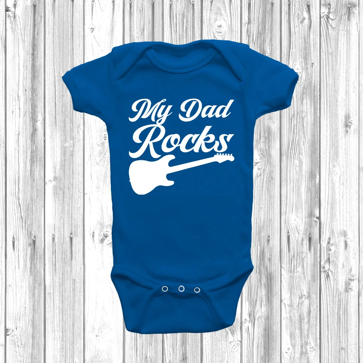 My Dad Rocks Baby Grow