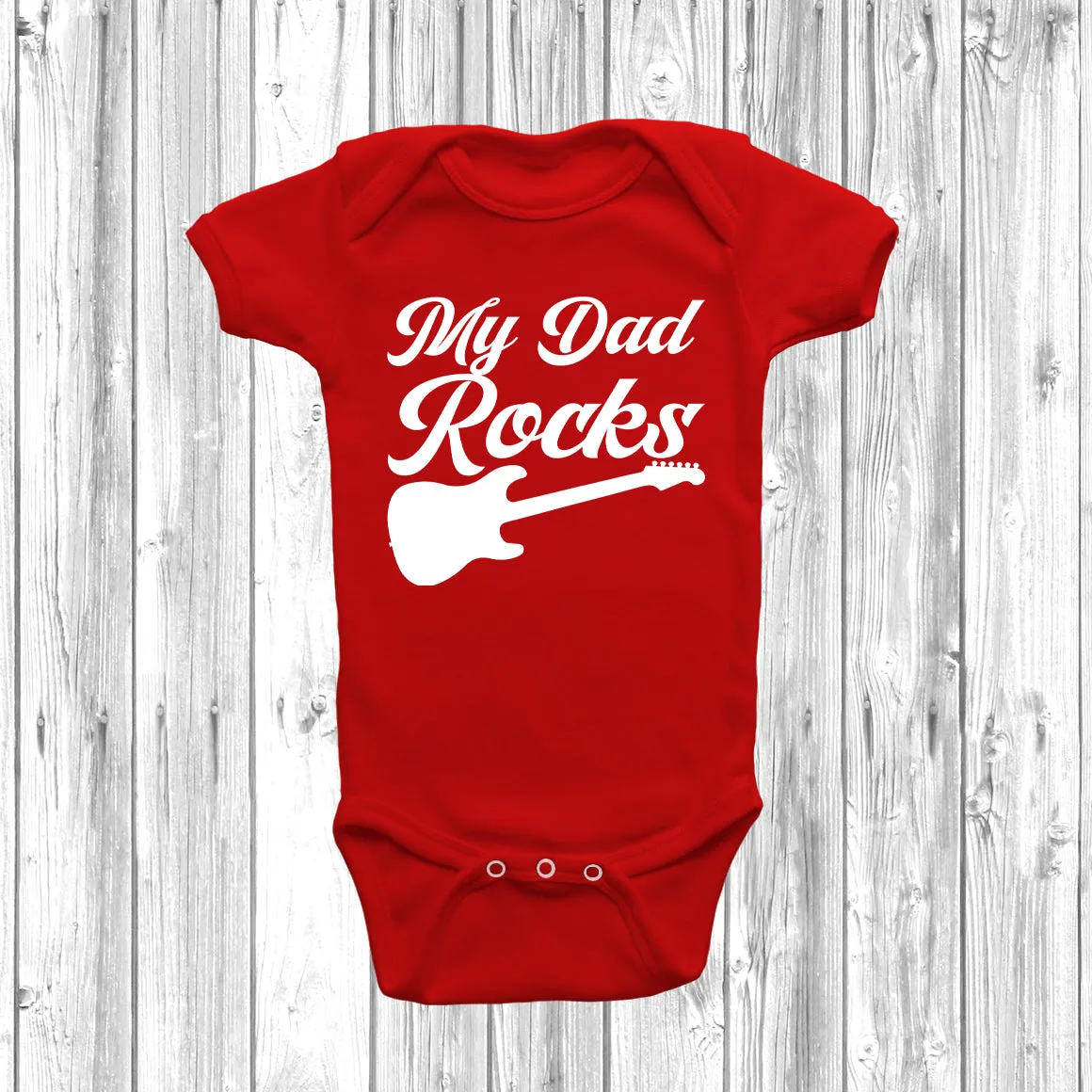 My Dad Rocks Baby Grow