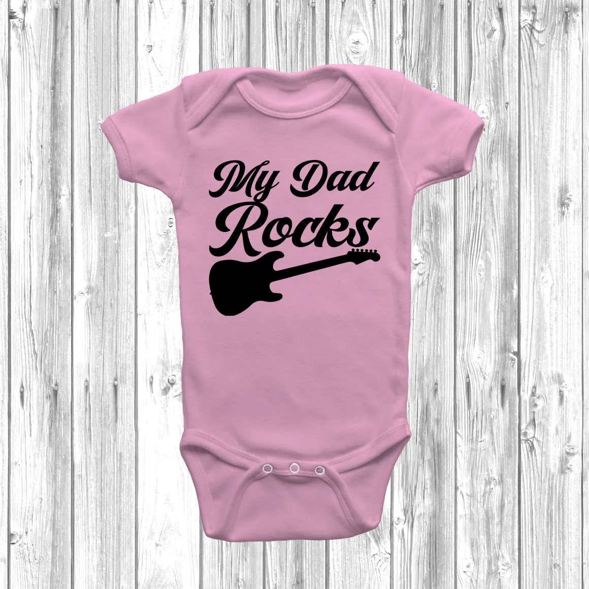 My Dad Rocks Baby Grow