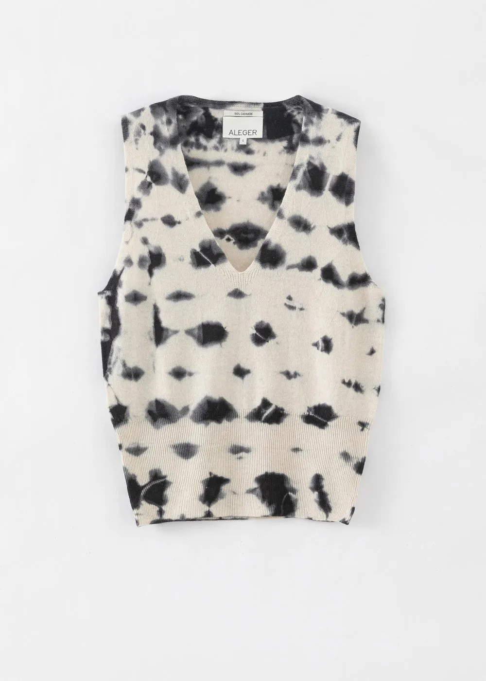 N.35 Tie Dye Low V Tank | Cashmere