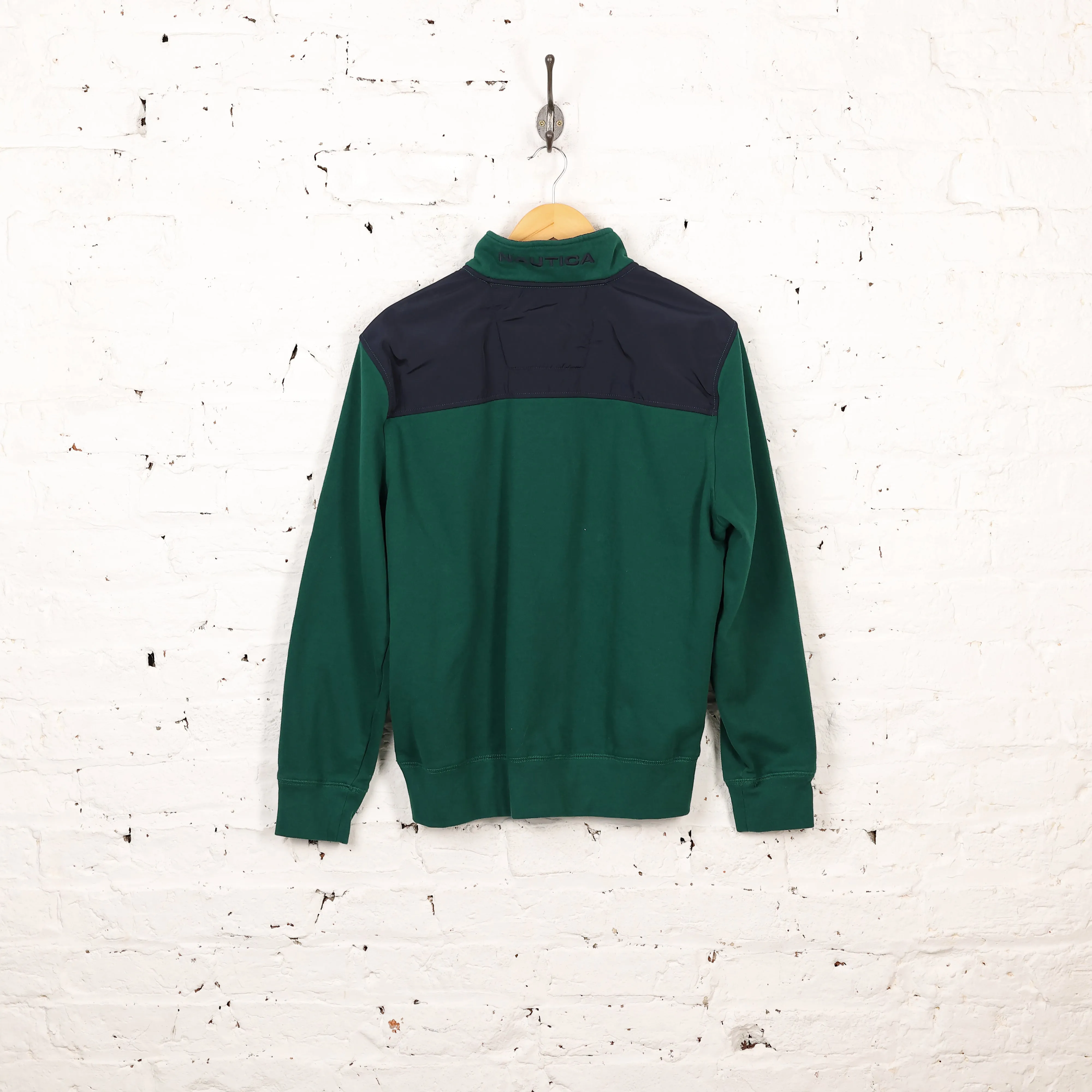 Nautica 1/4 Zip Sweatshirt - Green - L