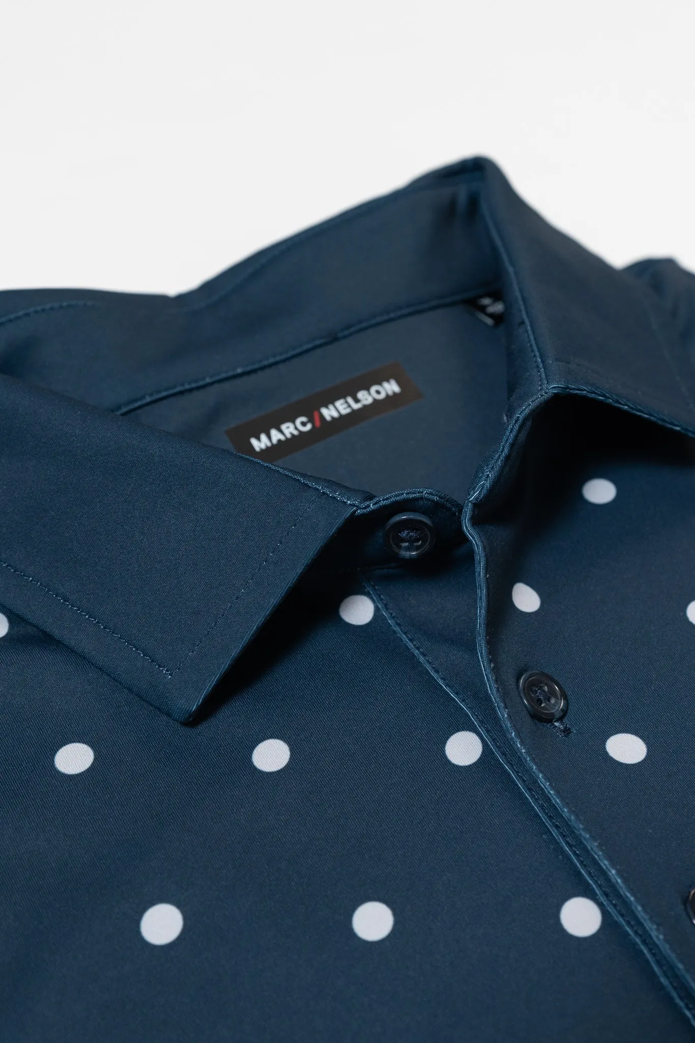 Navy and Grey Dots Golf Polo