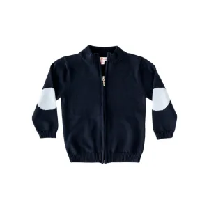 Navy Full Zip Sweater
