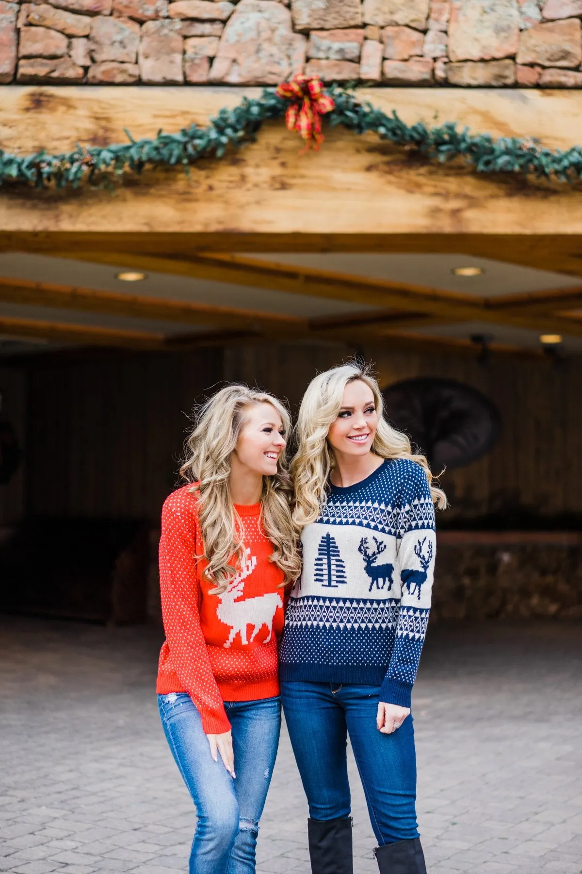 Navy Moose Sweater