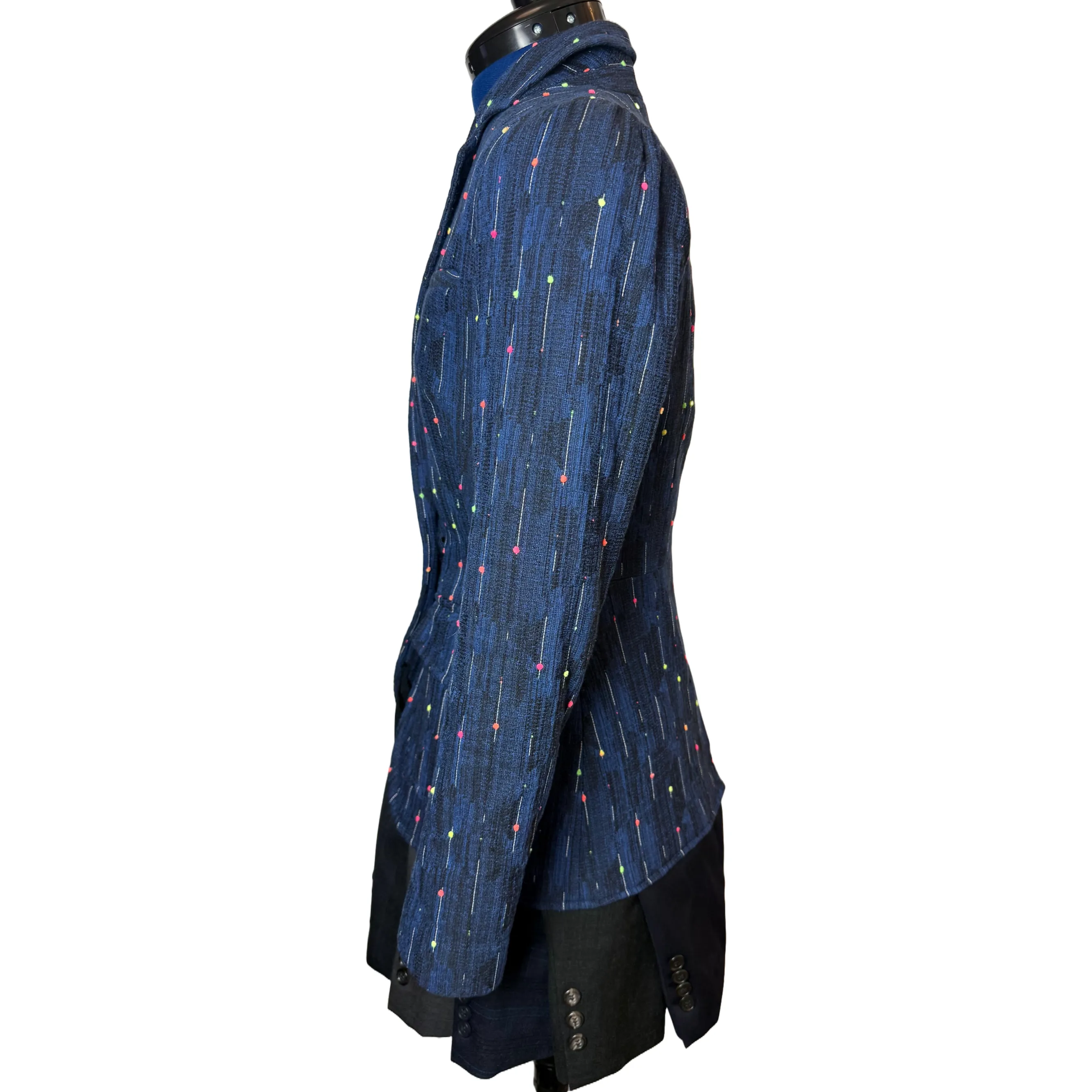 Navy Sleeve Edge Blazer